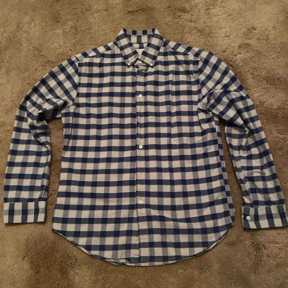 Merona Navy and Gray Plaid Men's Shirt